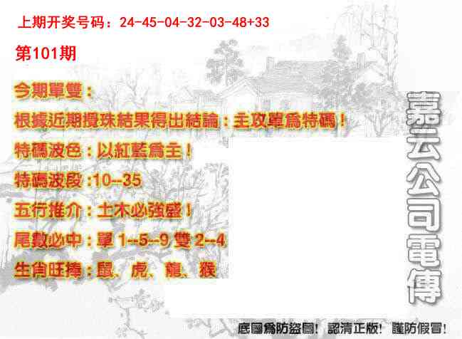 101期嘉云公司电传[图]